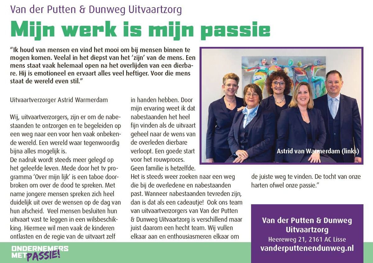 Astrid Warmerdam over haar passie voor uitvaartzorg